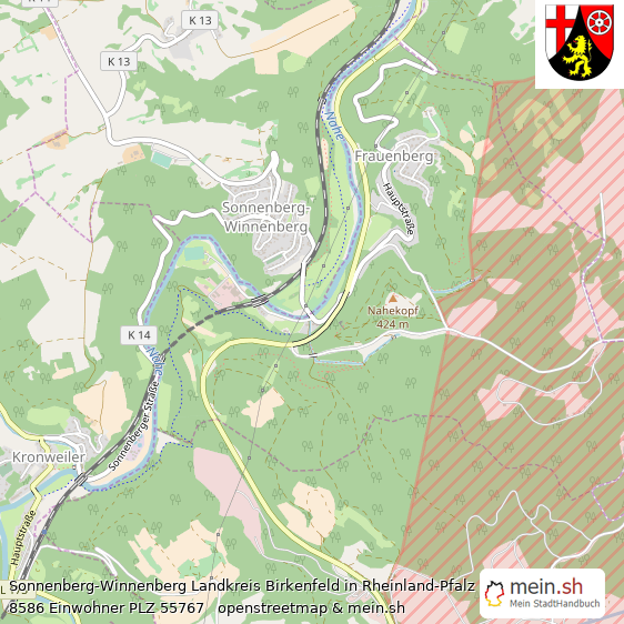 Sonnenberg-Winnenberg Kleines Dorf Lageplan